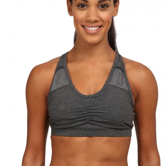 Soybu Active Uplift Ruffle Gray Ruffle Sports Bra - Picture 1 of 7